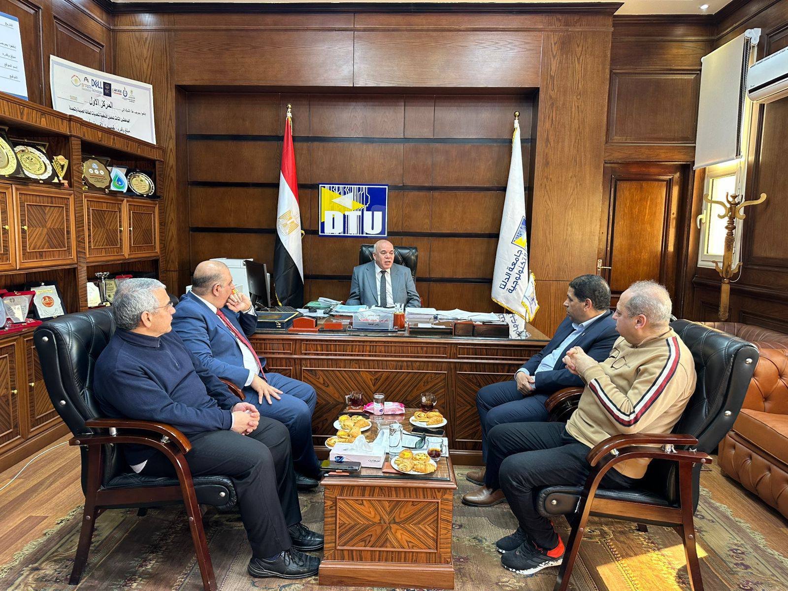 بروتوكول تعاون مشترك بين جامعة الدلتا التكنولوجية وشركة مياه الشرب والصرف الصحي بالمنوفية 